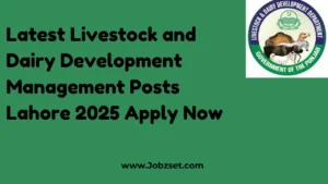 Latest Livestock and Dairy Development Management Posts Lahore 2025 Apply Now