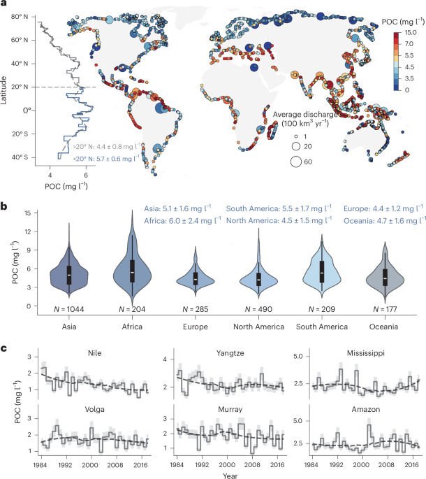 Rapid changes in global river particulate organic carbon flux