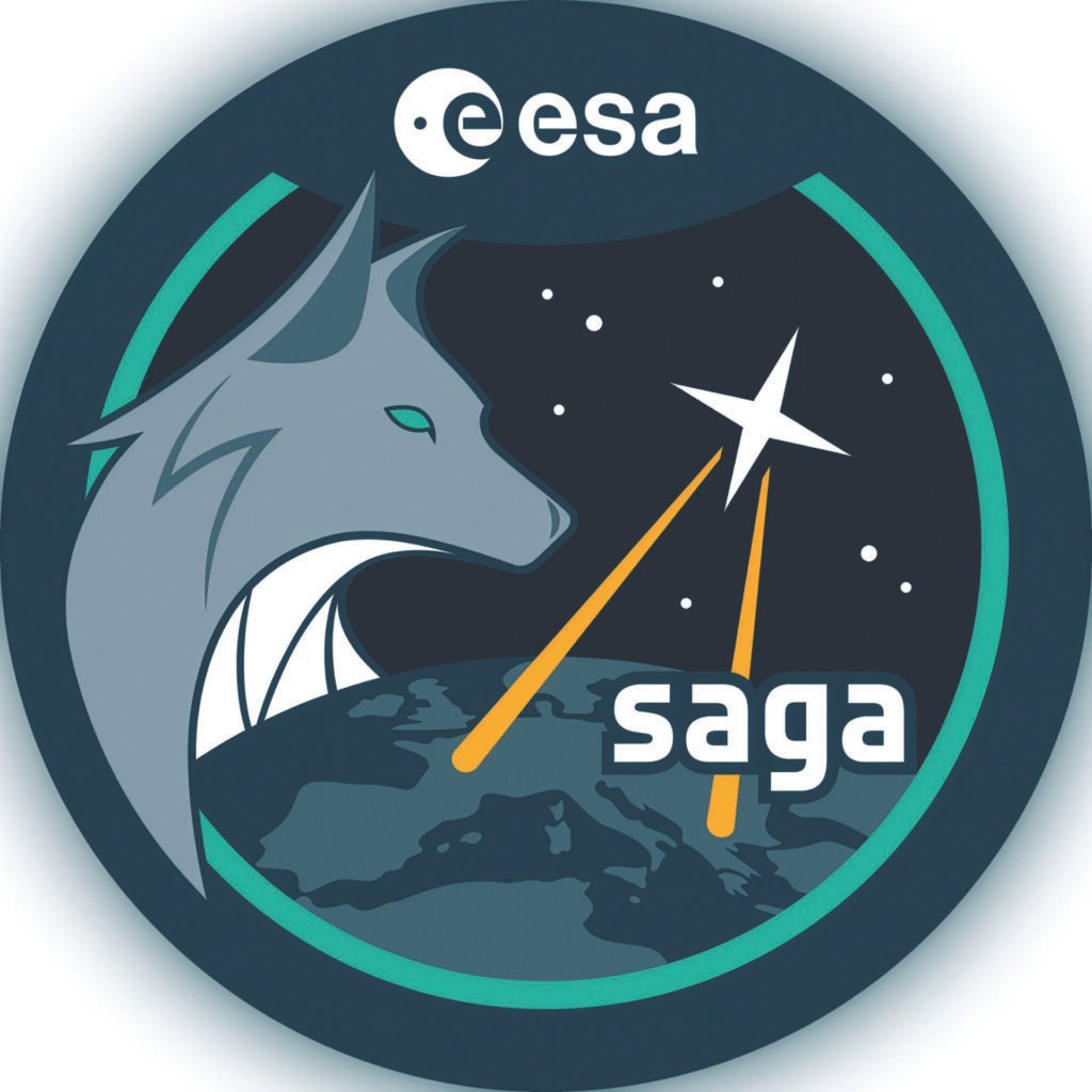 Wolves and quantum bits: creating the Saga mission patch